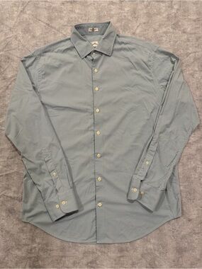 Peter Millar Light Blue Micro-Check Dress Shirt